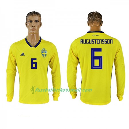 Fußballtrikots Schweden Augustinsson 6 WM 2018 Langarm Heimtrikotsatz kaufen